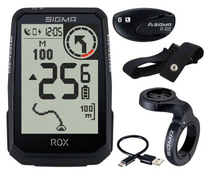 Nawigacja rowerowa Sigma Sport licznik ROX 4.0 ENDURANCE HR SET czarny